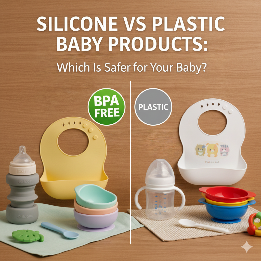 Silicone vs Plastic Baby Products: Which Is Safer for Your Baby?
