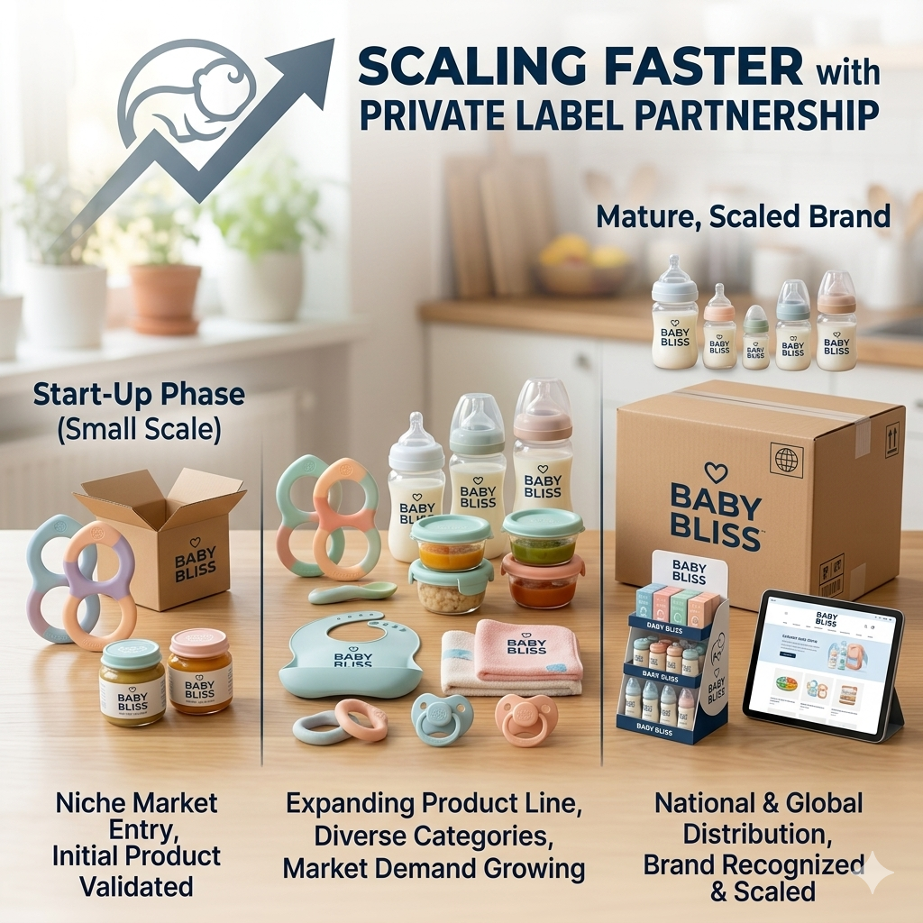 How Private Label Manufacturing Helps Baby Brands Scale Faster