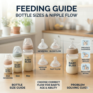 Feeding Bottle Sizes & Nipple Flow Guide for Babies by Age: Solving Common Baby Feeding Problems